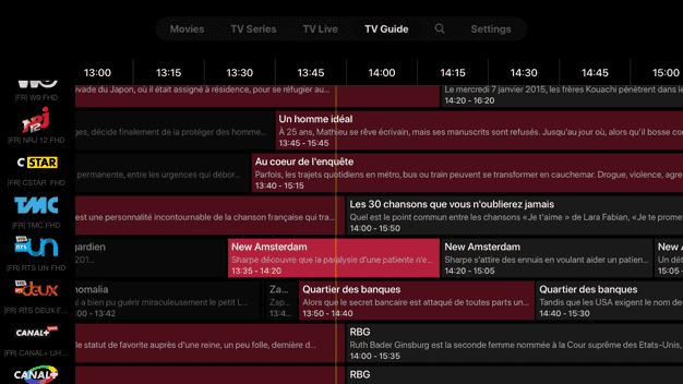 IPTVX EPG Apple Tv